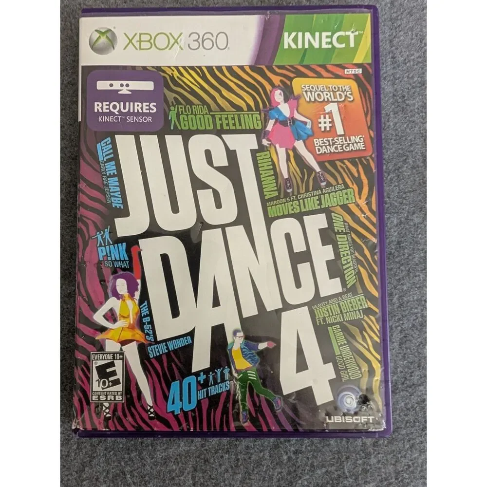 Xbox 360 Kinect Bundle Lot of 7 - Just Dance 4 Dance Central Disneyland & More